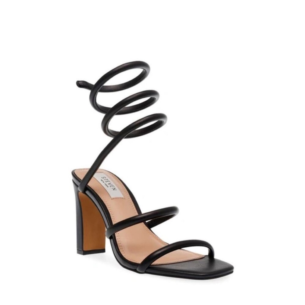 Black strappy heels